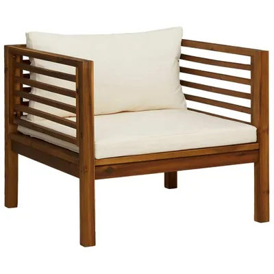 Produktbild von VidaXL 316294, Akazienholz, Stoff, Polyester, Erwachsene & Kinder, 730 mm, 690 mm, 625 mm, 6 cm