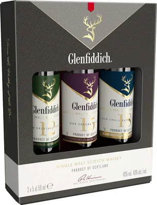Produktbild von Glenfiddich Mini Set (12/15/18) 3 x 50ml 40% Vol.