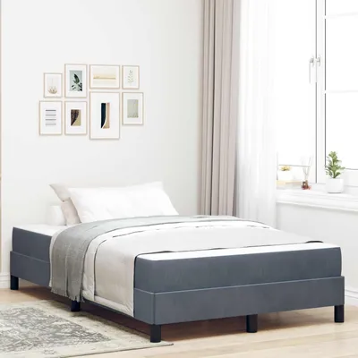 Produktbild von vidaXL Boxspringbett mit Matratze Dunkelgrau 120 x 190 cm Stoff