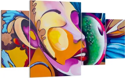 Produktbild von Bild auf Leinwand - Leinwandbild - Abstraktion modern - 160x90cm - Wand Bild - Wanddeko - Leinwanddruck - Bilder - Kunstdruck - Wanddekoration - Leinwand bilder - Wandkunst - DL160x90-3521