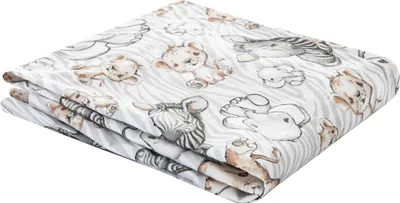 Immagine prodotto di Lenzuolo per materasso da lettino 100% cotone anallergico 120x60 cm per 6 cm di spessore Bianco con animali