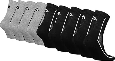 Produktbild von HEAD PERFORMANCE SHORT CREW 9P black / grey Größe: 35/38