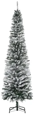 Produktbild von Künstlicher Weihnachtsbaum 225 cm Bleistift Kiefernbaum mit Schnee, 738 Spitzen für drinnen