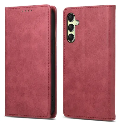 Produktbild von Mobigear Geldbörsen-Handyhülle für Samsung Galaxy A16, Klapphülle, Rot