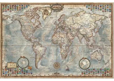 Image de Puzzle mappemonde 4000 pièces - collection carte du monde - educa - 14827