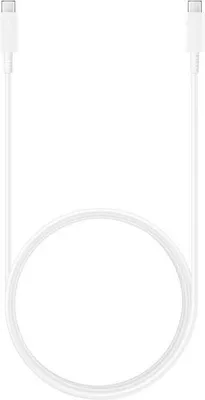 Produktbild von Schnell-Ladekabel USB-C 1.8m 5A weiß für Samsung Galaxy S24 S23 S22 A55 A54 A35 A25 A15 5G Ultra  beidseitig USB Typ C Anschluss