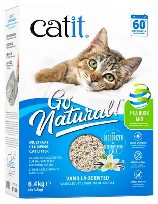 Zdjęcie produktu dla Catit Go Natural! Bamboo Vainilla Żwirek zbrylający się 3,6 kg Przezroczysty  Przezroczysty Jeden rozmiar
