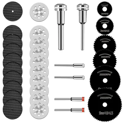 Produktbild von Kreissägeblatt-Set für Multifunktionswerkzeuge 1/8 Zoll Schaft für Holz, Kunststoff, Metall