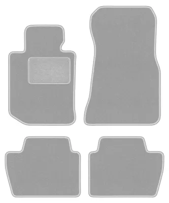 Obrázok produktu pre Velúrové autokoberce pre: BMW 4 G22 2020-2022 (kupé) – sada 4 ks, sivé, na mieru – Wielganizator OSLO