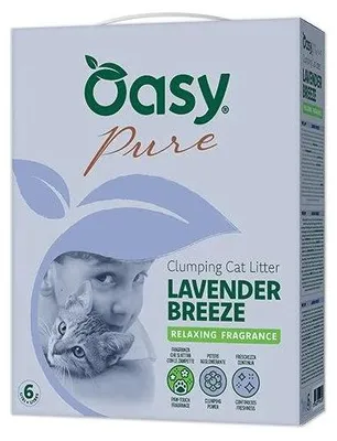 Imagen del producto de OALMPU0600005A. Arena para gatos Oasy Litters, variedad "Pure Lavander Breeze", 6 litros