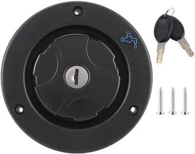 Produktbild von Wasserhahn für Wasserbehälter - Bajonettanschluss - Schnellfüllöffnung - für Türen 30-40 mm - inkl. 2 Schlüsseln - für Wohnwagen/Camper - Wasserhahn