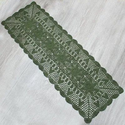 Obrázek produktu pro Elegantní háčkovaný bavlněný ubrus na stůl, 38 x 130 cm