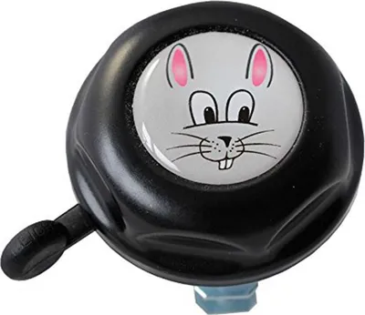 Produktbild von Reich Kinderglocke Hase schwarz, Doming Label, Ø55mm, SB-Karte