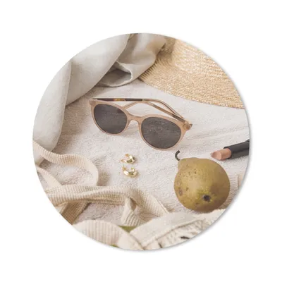 Produktbild von MuchoWow® Mauspad Mousepad Sommer - Sonnenbrille - Hut - Obst 50x50 cm - Mousepads - Maus Mat - Pad - Mausunterlage - Vinyl