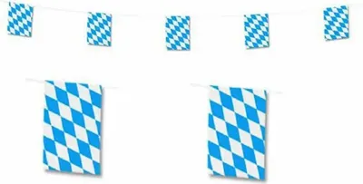 Produktbild von Wimpelkette  - Bayrische Raute - 6 m Flaggengröße - Wimpel je 15 x 20,5 cm