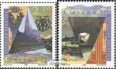 Produktbild von Briefmarken Kroatien 1996 Mi 402-403 (kompl.Ausg.) postfrisch Stadt Osijek