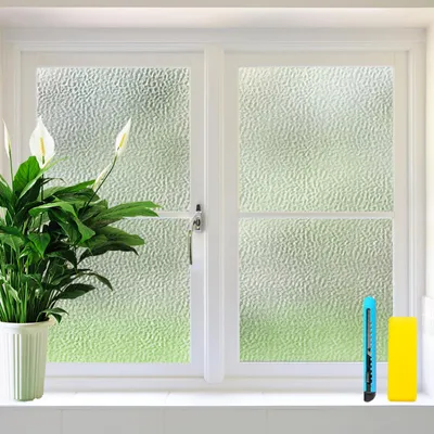 Matglasfolie 90x200 cm Wasserwelle – blickdicht, selbstklebend