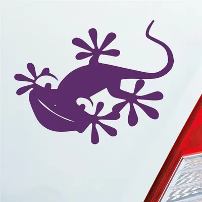 Produktbild von Auto Aufkleber Salamander Gecko Echse Agame Süß Tuning 13x10 cm Lila Sticker Heckscheibenaufkleber