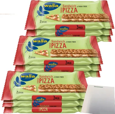 Produktbild von Wasa Sandwich Pizza 3er Pack (3x111g Packung) + usy Block