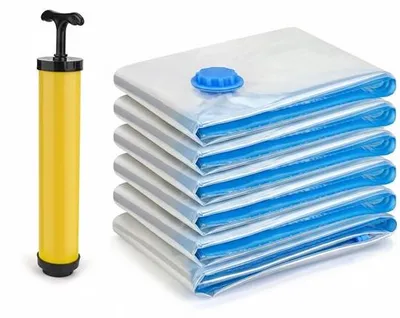 Productafbeelding van Famanu vacuümverpakzakken Jumbo - 6 stuks met pomp