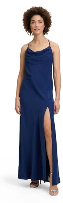 Produktbild von Vera Mont Damen Abendkleid mit Wasserfallausschnitt 34, Festival Blue