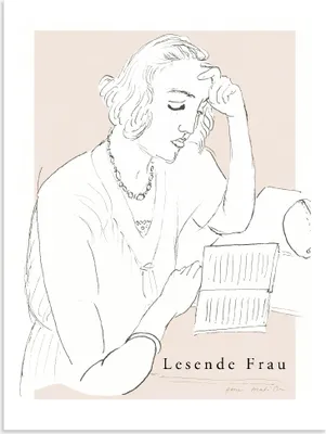 Produktbild von ARTland Wandbild Alu für Innen & Outdoor Lesende Frau Größe: 30x40 cm