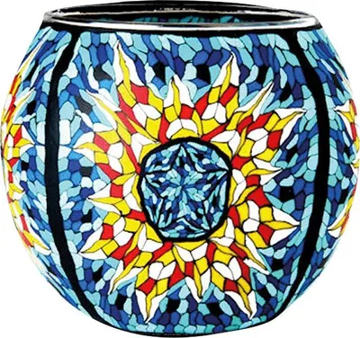 Produktbild von Leuchtglas Tiffany Star, H90 x Ø110 mm, KERZENFARM HAHN