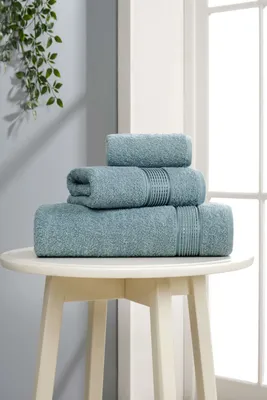 Immagine prodotto di Mijolnir, Ezgi - Mint, set di asciugamani (3 pezzi), menta, 100% COTONE, 30 x 50 cm