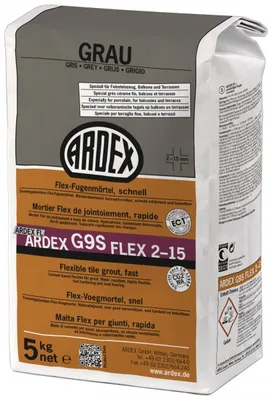 Produktbild von ARDEX G9S Flex-Fugenmörtel 2-15 mm 5 kg - grau