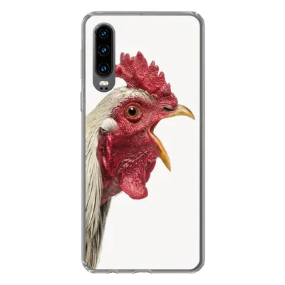 Produktbild von MuchoWow® Handyhülle Schutzhülle Hülle für Huawei P30 Hahn - Tiere - Bauernhoftiere - Jungen - Kinder - Mädchen Silikon Softcase Handy Hülle - Kartenbesitzer