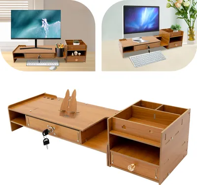 Obrázek produktu pro Stojan na stolní monitor, stojan na počítačový monitor, stojan na monitor do ložnice