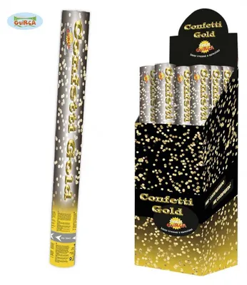 Immagine prodotto di cannone di coriandoli dorati per Capodanno da 40 cm circa