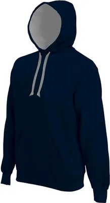Produktbild von Kariban Uni Hoodie Kapuzenpullover Sweatjacke Sweatshirt Pullover, Größe:S, Farbe:Navy/Red