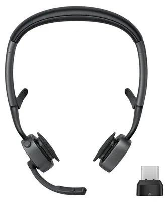 Productafbeelding van SHOKZ OpenMeet2 UC, Draadloos, Geschikt voor kantoor/callcenter, 77,9 g, Hoofdtelefoon met microfoon, Zwart
