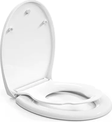 Zdjęcie produktu dla Pokrywa toalety z mechanizmem cichego domykania dla dzieci, magnetyczna, antybakteryjna, w kształcie litery O, szybkozamykająca, nośność do 200 kg