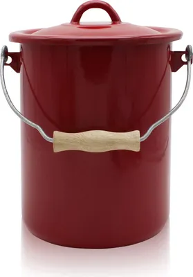 Obrázek produktu pro KARL KRÜGER odpadkový koš s víkem smaltovaný 3l červený