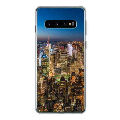 Produktbild von MuchoWow® Handyhülle Schutzhülle Hülle für Samsung Galaxy S10 New York - Farben - Nacht Silikon Softcase Handy Hülle - Handytasche