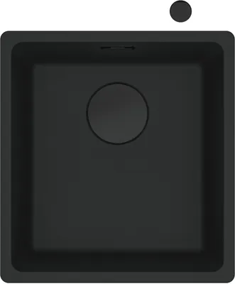Produktbild von Franke Maris Unterbauspüle Fragranitbecken MRG 110-37 Black Matt Drehknopf ab 45 cm 125.0683.232 - inkl.
