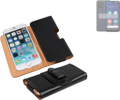 Produktbild von K-S-Trade Schützhülle Handyhülle kompatibel mit Doro 8200 Holster Gürtel Tasche Schutzhülle Handy-Tasche Smartphone Case Seitentasche schwarz 1x