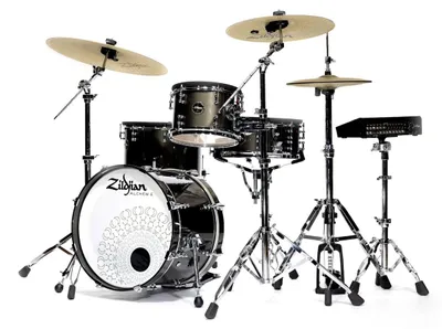 Produktbild von Zildjian Alchem-E Gold Black Gold Foundry Shimmer Gloss Lacquer E-Drum Set