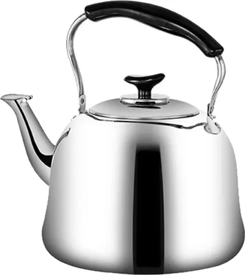 Produktbild von Pfeifender Wasserkocher aus Edelstahl mit akustischem Kochalarm, großer Öffnung, inklusive Teefilter, 2 Liter