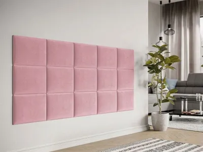 Image de Panneau mural capitonné 40x30 PAG – rose