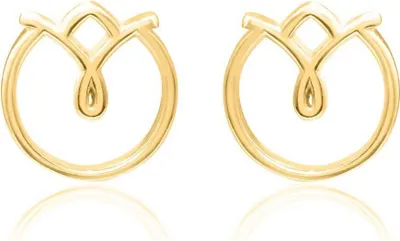Produktbild von Florale Ohrstecker für Damen von lanii aus 925er Silber, gold