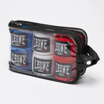 Productafbeelding van LEONE 1947 Boxbandages, multipack, verpakking met 3 stuks - AB705P, uniseks - voor volwassenen, rood-wit