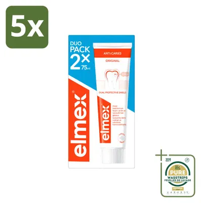 Imagen del producto de 5 unidades de pasta dental Elmex anti-cáries con aminofluoruro - 75 ml - Paquete de suministro