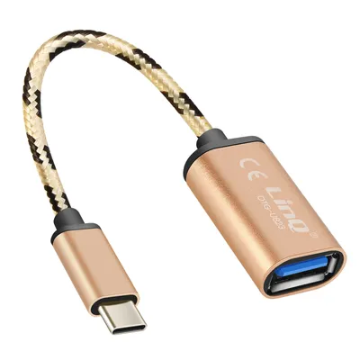 Immagine prodotto di LinQ, cavo adattatore USB-C / USB OTG 15 cm, oro