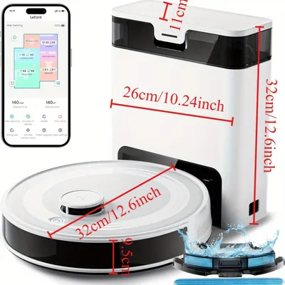 Produktbild von Saugroboter und Wischroboter mit 5500 Pa Saugkraft, WLAN und App-Steuerung