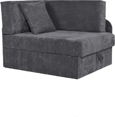 Produktbild von Family Meble Kindersofa Boni Cord Ecksofa mit Schlaffunktion Bettzeugbehälter 3 Schlaflängen Strapazierfähiges Material Schmutzabweisend (Anafi 03)