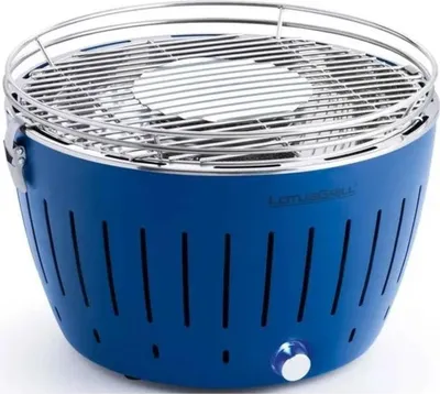 Produktbild von LotusGrill G34 U BL, Grill, Holzkohle, 32 cm, Kunststoff, Edelstahl, Stahl, Kessel, Feuerrost