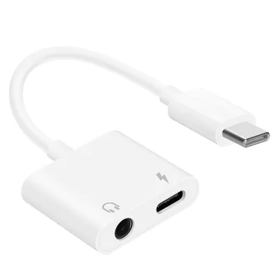 Obrázek produktu pro Enkay, USB-C na audio 3,5mm jack + nabíjecí adaptér USB-C, bílý